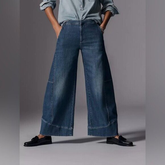 NWT Size 28 - Pilcro Full Curve High-Rise Wide-Leg Jeans - Picture 3 of 16